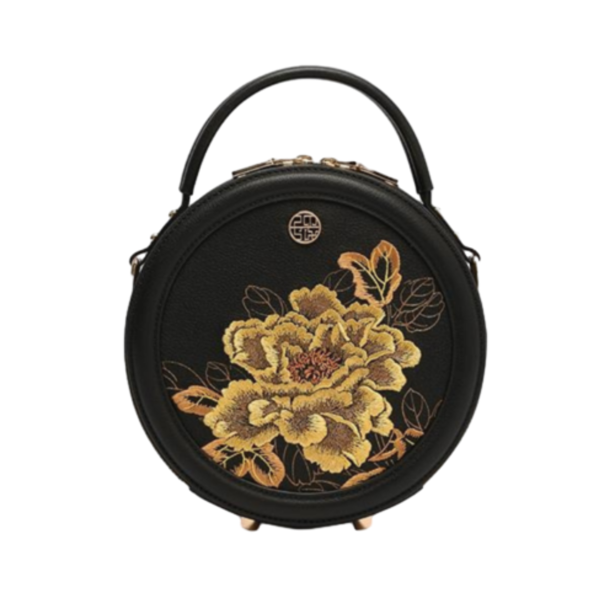 Tianxu Valentine's Day Gift – New Chinese Style Genuine Leather Embroidered Shoulder Bag, Perfect for Weddings & Traditional Outfits