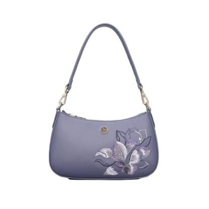 Tianxu Heritage-Inspired 'Peony Elegance' Embroidered Shoulder & Crossbody Bag – Chinese Style, Elegant & Compact