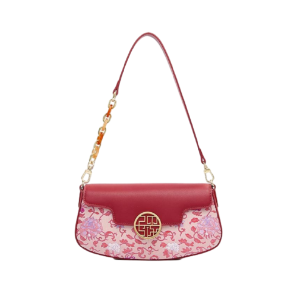 Tianxu Heritage-Inspired Song Jin Silk Crescent Bag – Elegant Shoulder & Crossbody Bag for Women, Chinese Style