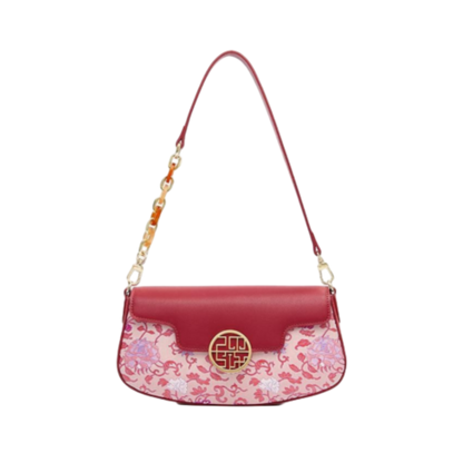 Tianxu Heritage-Inspired Song Jin Silk Crescent Bag – Elegant Shoulder & Crossbody Bag for Women, Chinese Style