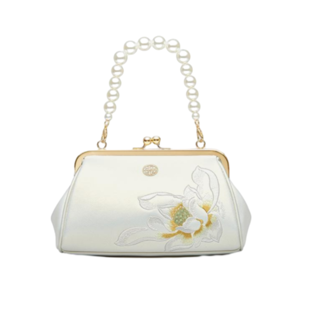 Tianxu Valentine's Day Gift – 'Love Lotus' Embroidered Leather Shoulder & Crossbody Bag – Elegant Chinese Style