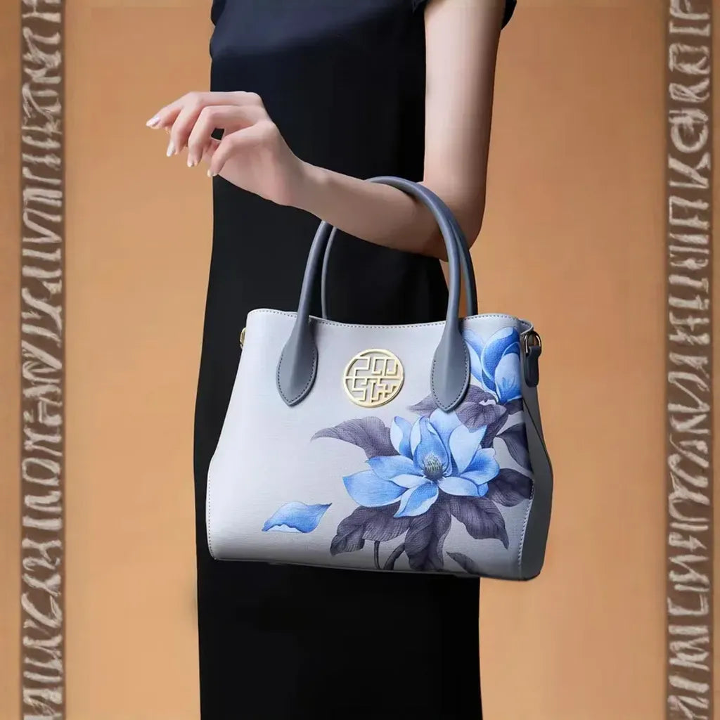 Tianxu Designer Original Heritage-Inspired Genuine Leather & Printed Shoulder & Crossbody Bag – Chic & Versatile