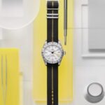 TUDOR Black Bay Pro Opaline White Dial Black with Yellow Band Fabric Strap Watch 39mm - M79470-0005 - Image 4