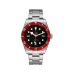 TUDOR Heritage Black Bay Burgundy Bezel Steel Mens Watch 79230R Card