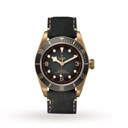 TUDOR Black Bay Bronze 43mm Bronze Case Black Leather Strap - M79250BA-0001